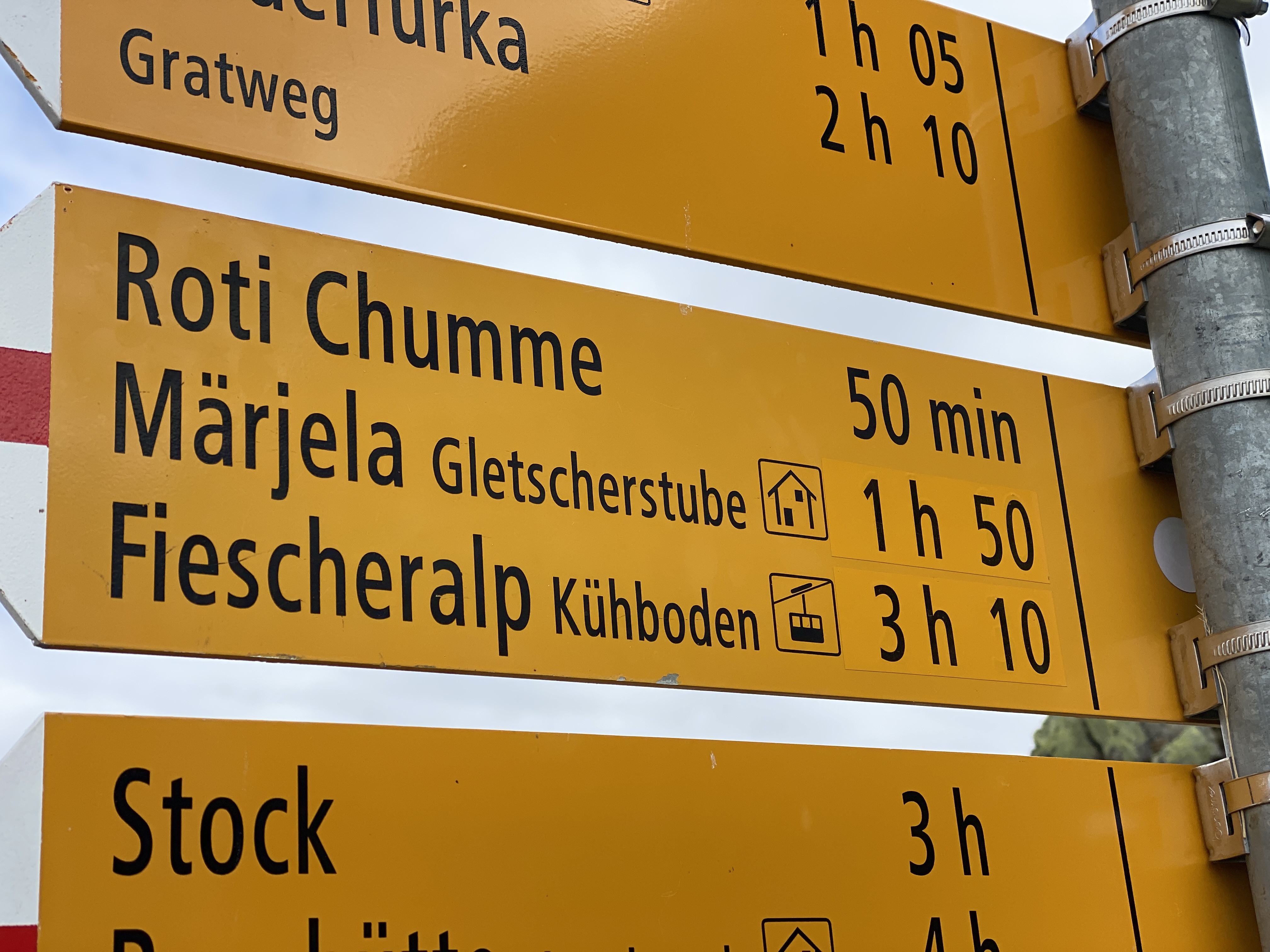 Aletsch Glacier Signs