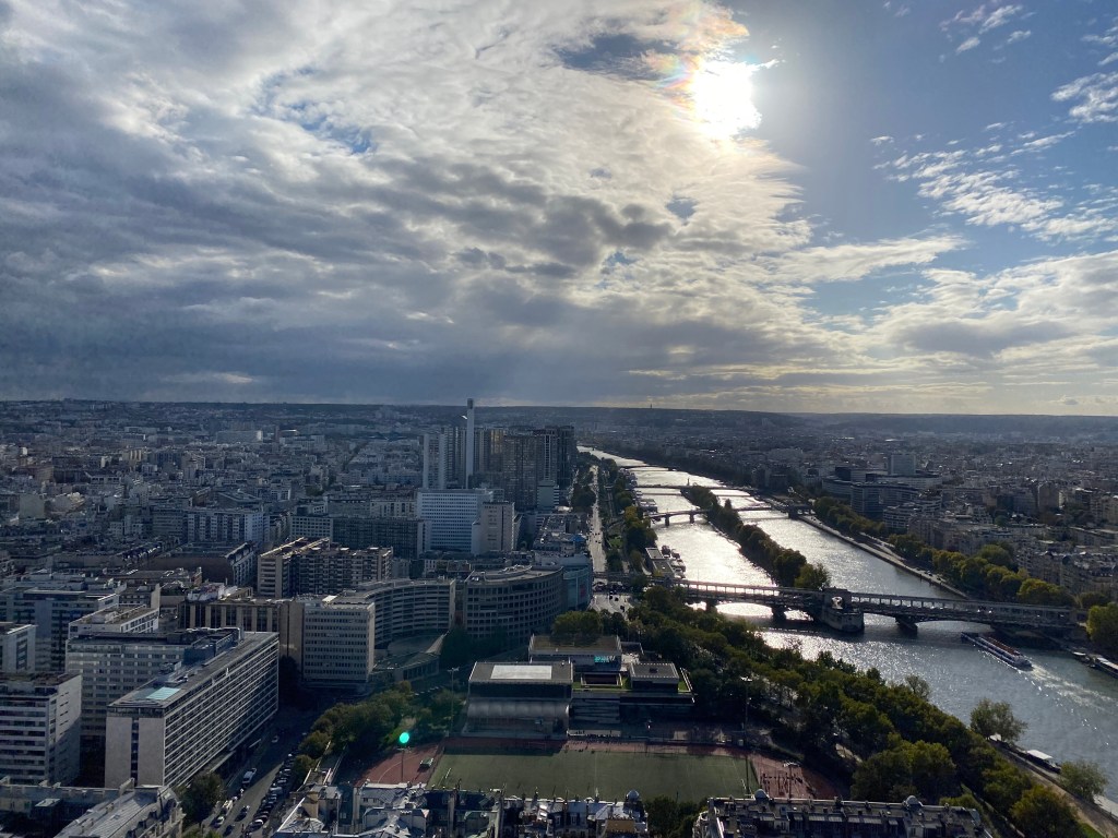 view from top of the Eiffel Tower in Paris France