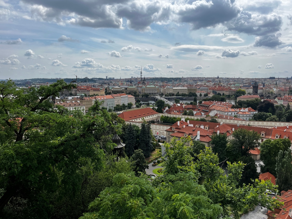 view over Prague from its castle